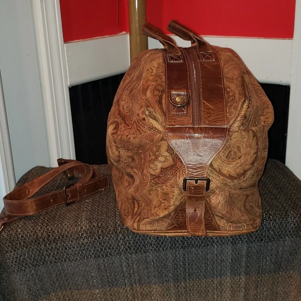 π J JILL TAPESTRY CARRY-ON WEEKEND TRAVEL LUGGAGE DUFFLE TOTE BAG - Picture 8 of 13